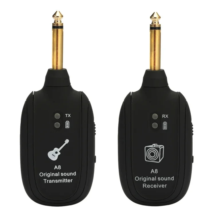 Transmissor e Recetor Sem Fios para Guitarra A8 Sistema de Ligação Sem Fios para Guitarra Eléctrica, Transmissor Sem Fios para Guitarra