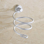Suporte para Secador de Cabelo Montado na Parede, Organizador de Gancho Espiral para Casa de Banho, Estilo Simples