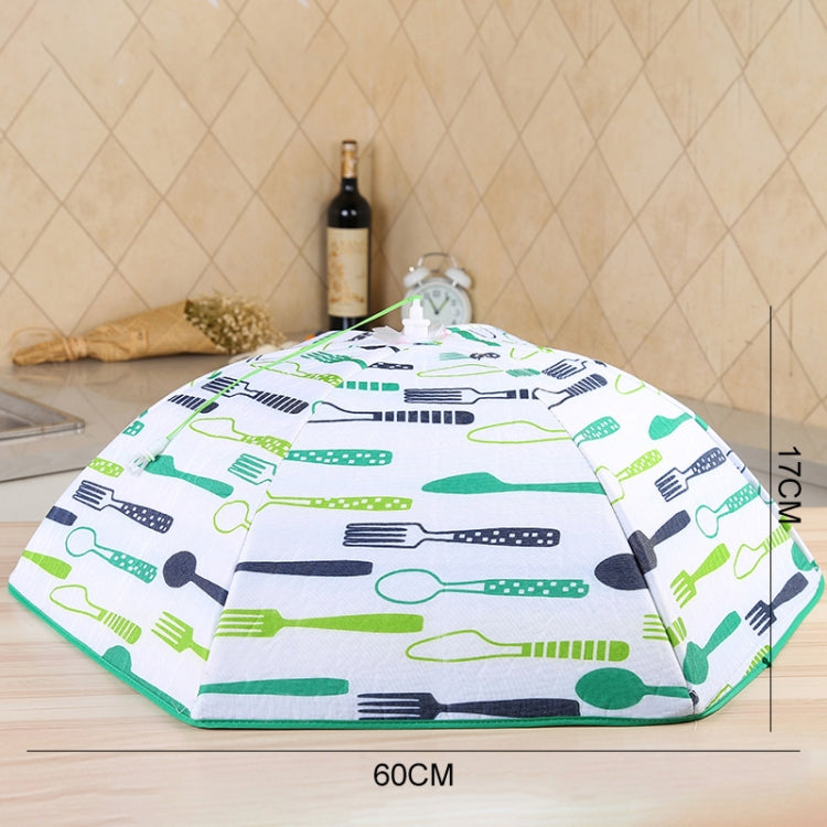 Capa Dobrável para Alimentos para Manter a Comida Quente, Tampa em Papel de Alumínio, Padrão de Louça Azul, Tamanho: 60*60*17cm, Azul