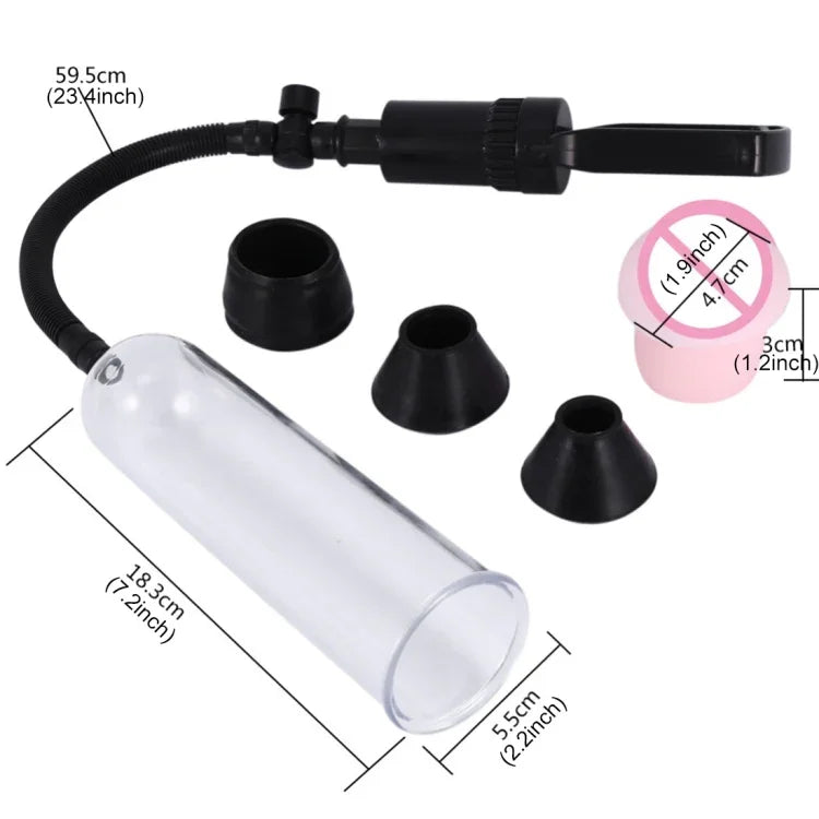 Dispositivo Masculino de Sexo com Bomba de Vácuo, Expansor, Extensor e Estrutura de Reforço