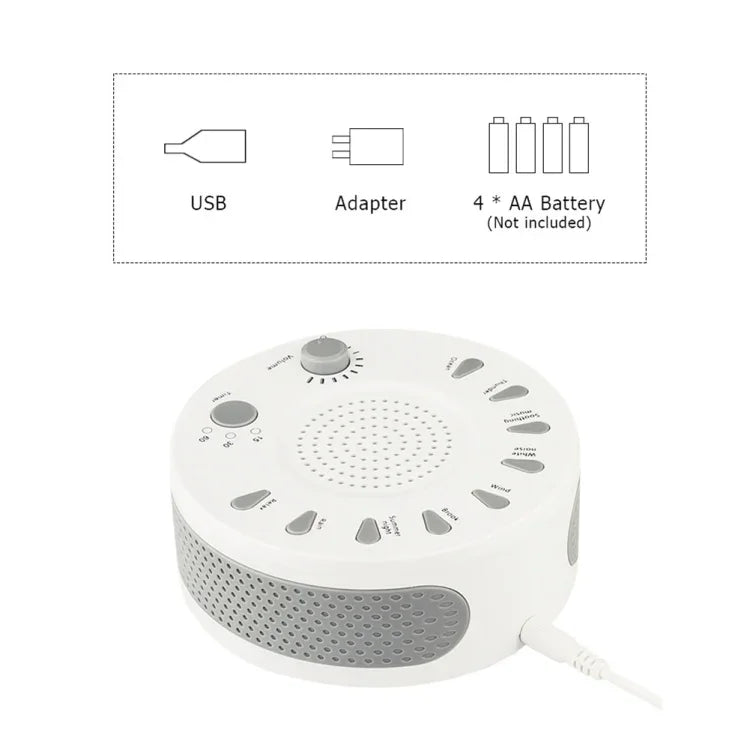 Máquina de Ruído Branco Dispositivo de Ajuda ao Sono Melhora o Sono com Nove Músicas Temporizadas, UNM-GH-006