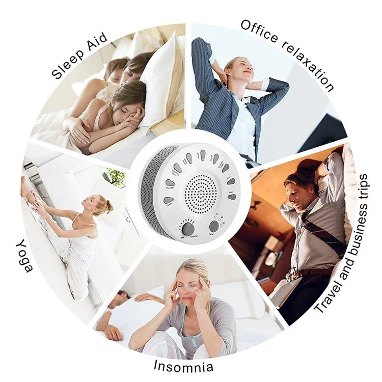 Máquina de Ruído Branco Dispositivo de Ajuda ao Sono Melhora o Sono com Nove Músicas Temporizadas, UNM-GH-006