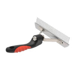 Pentes Grandes para Pelo de Cão, Rake de Aço Inoxidável para Tratamento de Pelo, Escova de Cabeleireiro com Cabo de Borracha, Tamanho: 17,0x16,0cm, Pentes Grandes para Pelo de Cão