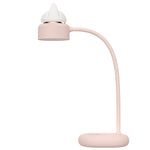 Candeeiro de mesa LED com design de fonte dupla em forma de gato, suporte para controlo de 3 níveis de brilho