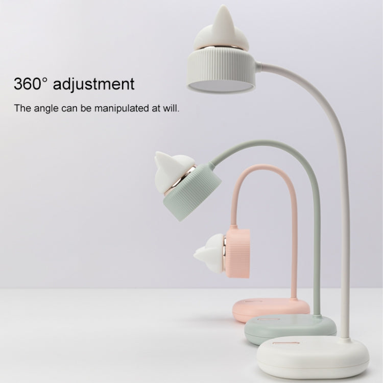 Candeeiro de mesa LED com design de fonte dupla em forma de gato, suporte para controlo de 3 níveis de brilho