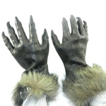 1 Par de Luvas de Lobo em Látex para Decoração de Halloween, Acessórios para Festa de Máscaras de Halloween, Luvas de Lobo