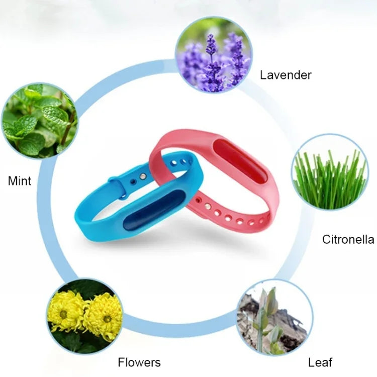 10 Pulseiras Repelentes de Mosquitos em Silicone com Fecho, Adequadas para Crianças e Adultos, Comprimento: 23cm, Cor Enviada Aleatoriamente, 10 Unidades