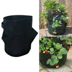 Saco de Plantação de Morangos em Feltro Não Tecido com 6 Bolsos 26L / 7 Galões, Tamanho: 30X35cm