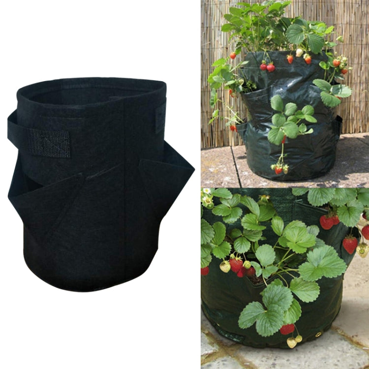 Saco de Plantação de Morangos em Feltro Não Tecido com 6 Bolsos 26L / 7 Galões, Tamanho: 30X35cm