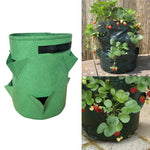 Saco de Plantação de Morangos em Feltro Não Tecido com 6 Bolsos 26L / 7 Galões, Tamanho: 30X35cm