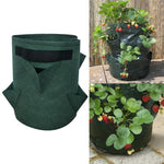 Saco de Plantação de Morangos em Feltro Não Tecido com 6 Bolsos 26L / 7 Galões, Tamanho: 30X35cm