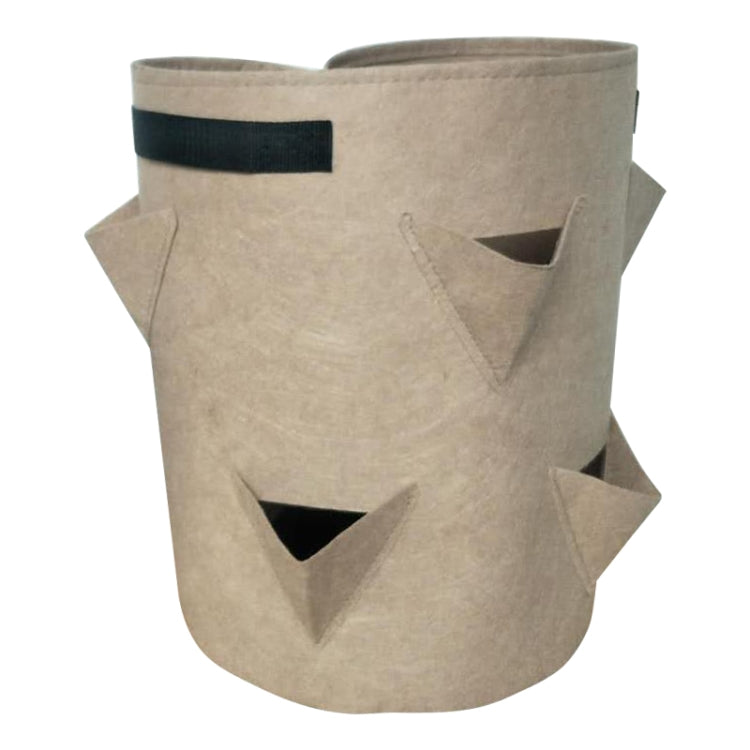 Saco de Plantação de Morangos em Feltro Não Tecido com 6 Bolsos 26L / 7 Galões, Tamanho: 30X35cm