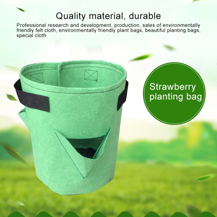 Saco de Plantação de Morangos em Feltro Não Tecido com 6 Bolsos 26L / 7 Galões, Tamanho: 30X35cm