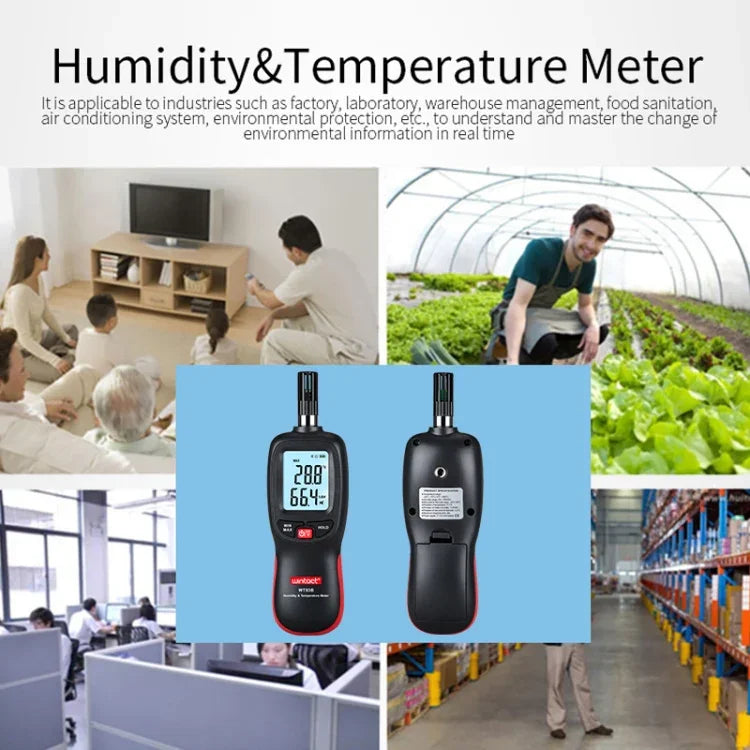 Medidor Digital de Humidade e Temperatura Bluetooth Wintact WT83B, WT83B