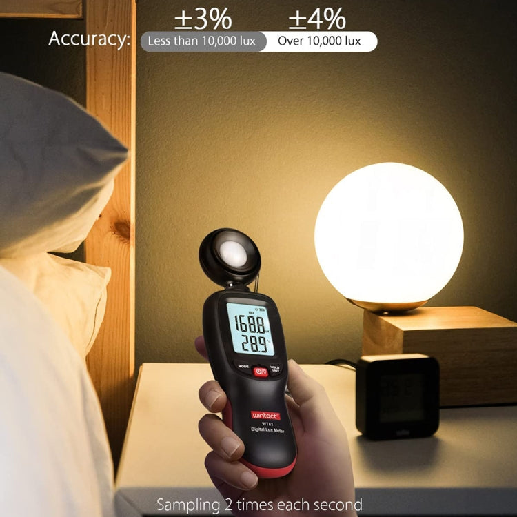 Medidor Digital de Luz Lux Wintact WT81 para Fábrica / Escola / Casa e Diversas Ocasiões, Alcance: 0-200.000 Lux