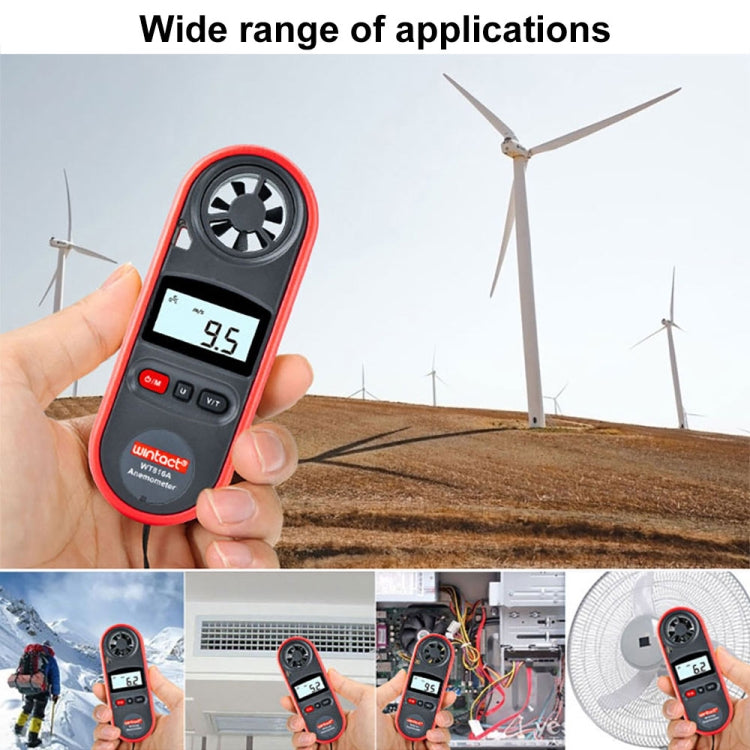 Termómetro Eletrónico Digital Anemómetro Wintact WT816A, WT816A