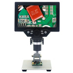 Microscópio Digital Eletrónico Portátil de Secretária com Ecrã LCD de 7 polegadas G1200 1200X, Ficha AU, Bateria de Lítio Ficha AU, Bateria de Lítio Ficha EU, Bateria de Lítio Ficha UK, Bateria de Lítio Ficha US