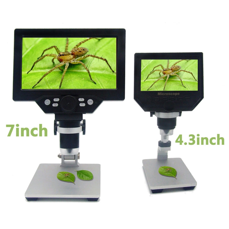 Microscópio Digital Eletrónico Portátil de Secretária com Ecrã LCD de 7 polegadas G1200 1200X, Ficha AU, Bateria de Lítio Ficha AU, Bateria de Lítio Ficha EU, Bateria de Lítio Ficha UK, Bateria de Lítio Ficha US