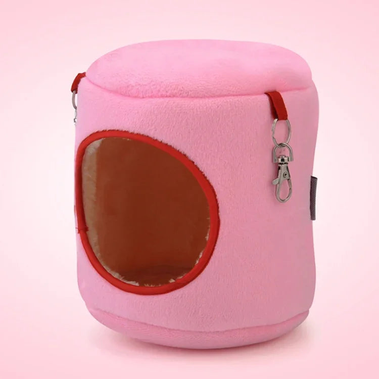 Casa Cilíndrica em Flanela para Animal de Estimação, Rede Quente para Hamster, Cama Suspensa, Ninho para Pequenos Animais, S, Tamanho: 10*9*9cm, Tamanho: 10*9*9cm