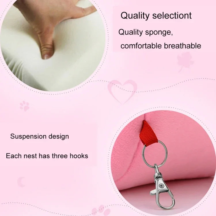 Casa Cilíndrica em Flanela para Animal de Estimação, Rede Quente para Hamster, Cama Suspensa, Ninho para Pequenos Animais, S, Tamanho: 10*9*9cm, Tamanho: 10*9*9cm