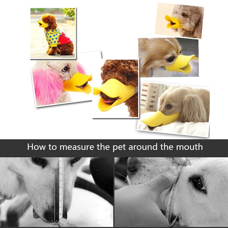 Cute Duck Mouth Shape Silicone Muzzle for Pet Dog, Size: M, M  Yellow, M  Coffee, M  Pink
