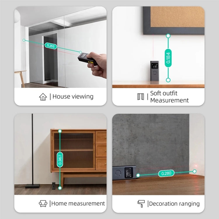 Medidor de distância inteligente original Xiaomi Mijia com visor LCD e laser