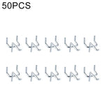 10pcs Gancho para Parede de Painel de Loja de Roupas de Supermercado, Placa com Orifícios, Espaçamento dos Orifícios: 2,5cm, Comprimento: 5cm, Diâmetro do Arame: 3,3mm, Comprimento: 5cm