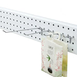 10pcs Gancho para Parede de Painel de Loja de Roupas de Supermercado, Placa com Orifícios, Espaçamento dos Orifícios: 2,5cm, Comprimento: 5cm, Diâmetro do Arame: 3,3mm, Comprimento: 5cm