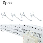 10pcs Placa de Ganchos para Parede de Loja de Roupas de Supermercado, Espaçamento dos Furos: 2,5cm, Comprimento: 10cm, Diâmetro do Arame: 3,3mm, Comprimento: 10cm