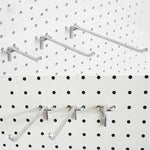 10pcs Placa de Ganchos para Parede de Loja de Roupas de Supermercado, Espaçamento dos Furos: 2,5cm, Comprimento: 10cm, Diâmetro do Arame: 3,3mm, Comprimento: 10cm