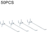 10pcs Ganchos para Parede de Loja de Roupas de Supermercado, Placa com Furos, Espaçamento dos Furos: 2,5cm, Comprimento: 15cm, Diâmetro do Arame: 3,3mm, Comprimento: 15cm