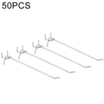 10pcs Gancho para placa de parede de loja de roupa de supermercado, placa com furos para prateleira, passo dos furos: 2,5cm, Comprimento: 20cm, Diâmetro do fio: 3,3mm, Comprimento: 20cm