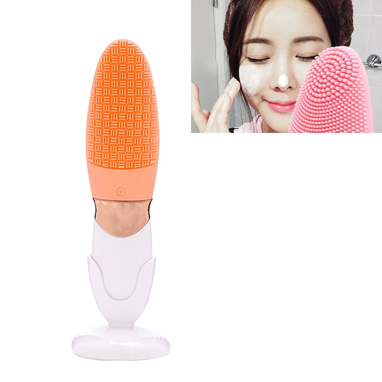 CNaier AE-618 Limpeza Facial Elétrica com Onda Acústica de Silicone Alimentada a Pilhas, AE-618(Laranja), AE-618(Rosa), AE-618(Verde), AE-618(Azul)
