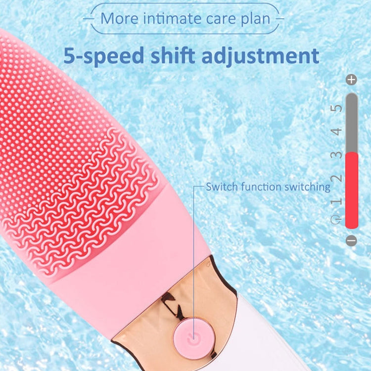 CNaier AE-618 Limpeza Facial Elétrica com Onda Acústica de Silicone Alimentada a Pilhas, AE-618(Laranja), AE-618(Rosa), AE-618(Verde), AE-618(Azul)