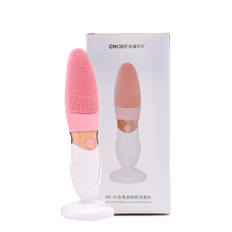CNaier AE-618 Limpeza Facial Elétrica com Onda Acústica de Silicone Alimentada a Pilhas, AE-618(Laranja), AE-618(Rosa), AE-618(Verde), AE-618(Azul)