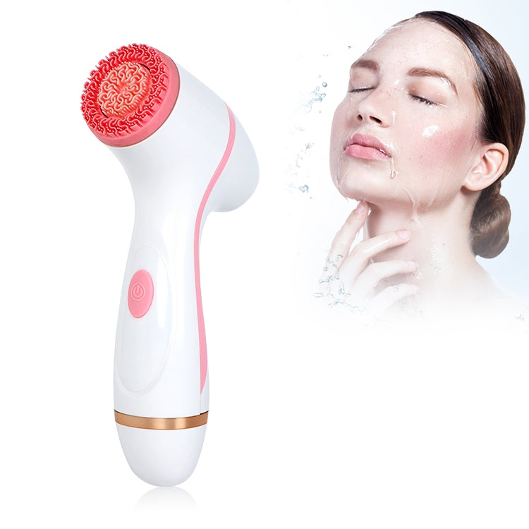CNaier AE-868 Limpador Facial Elétrico de Silicone com Vibração Ultrassónica a Pilhas, AE-868 (Rosa), AE-868 (Azul)
