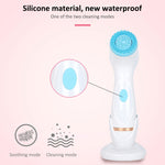 CNaier AE-868 Limpador Facial Elétrico de Silicone com Vibração Ultrassónica a Pilhas, AE-868 (Rosa), AE-868 (Azul)