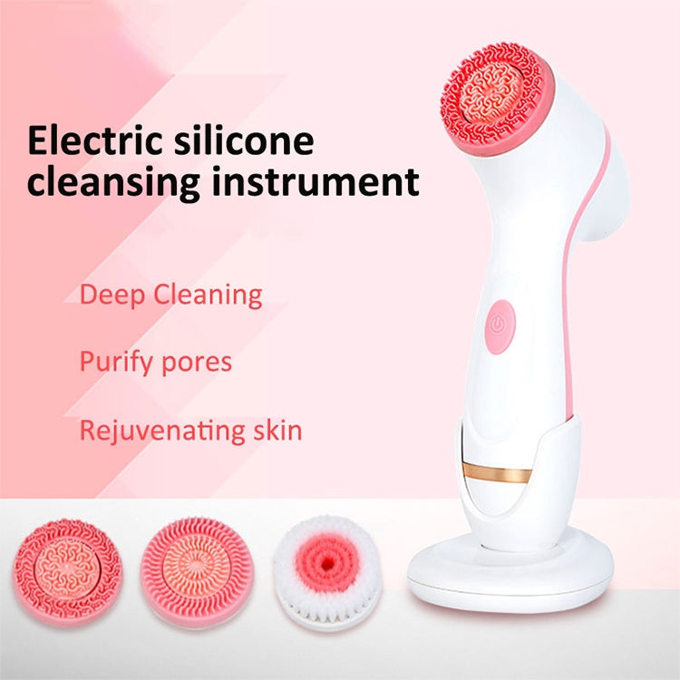 CNaier AE-868 Limpador Facial Elétrico de Silicone com Vibração Ultrassónica a Pilhas, AE-868 (Rosa), AE-868 (Azul)