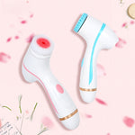 CNaier AE-868 Limpador Facial Elétrico de Silicone com Vibração Ultrassónica a Pilhas, AE-868 (Rosa), AE-868 (Azul)