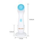CNaier AE-868 Limpador Facial Elétrico de Silicone com Vibração Ultrassónica a Pilhas, AE-868 (Rosa), AE-868 (Azul)