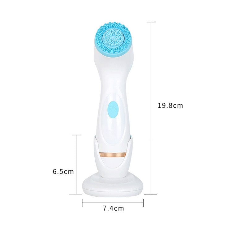 CNaier AE-868 Limpador Facial Elétrico de Silicone com Vibração Ultrassónica a Pilhas, AE-868 (Rosa), AE-868 (Azul)