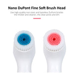 CNaier AE-868 Limpador Facial Elétrico de Silicone com Vibração Ultrassónica a Pilhas, AE-868 (Rosa), AE-868 (Azul)