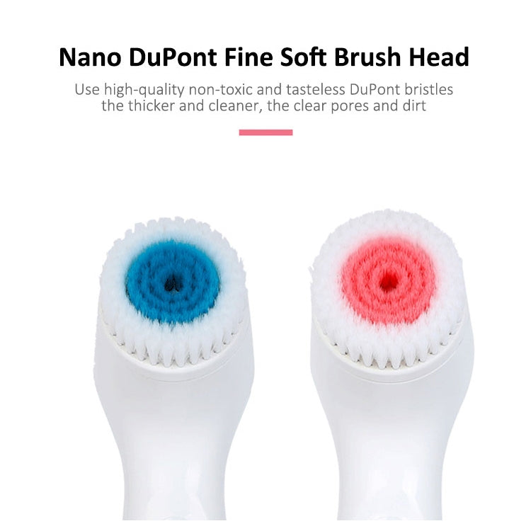 CNaier AE-868 Limpador Facial Elétrico de Silicone com Vibração Ultrassónica a Pilhas, AE-868 (Rosa), AE-868 (Azul)