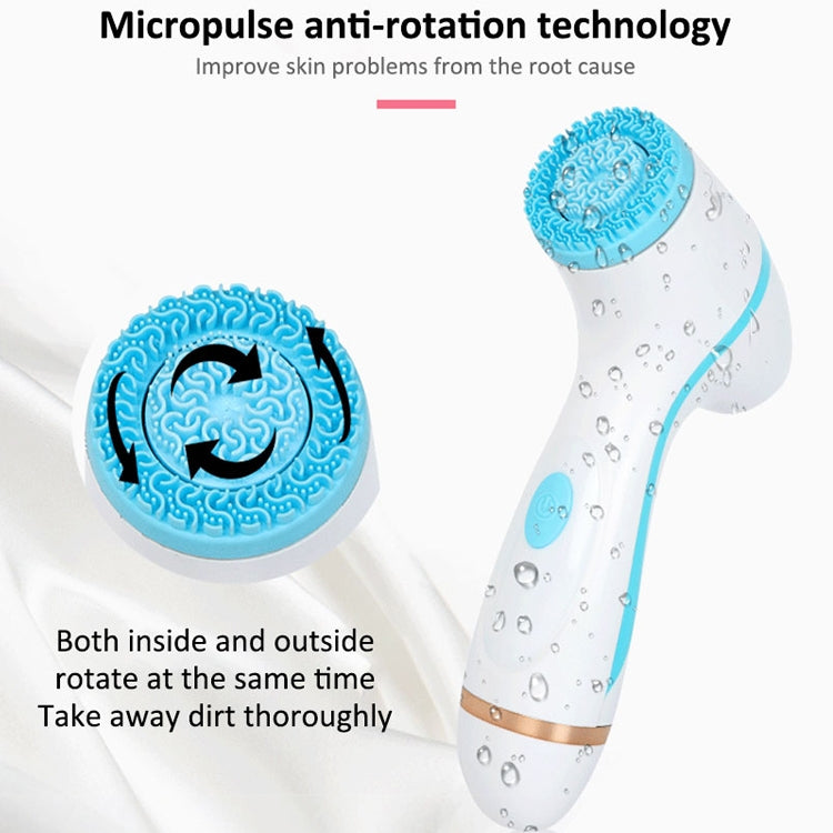 CNaier AE-868 Limpador Facial Elétrico de Silicone com Vibração Ultrassónica a Pilhas, AE-868 (Rosa), AE-868 (Azul)