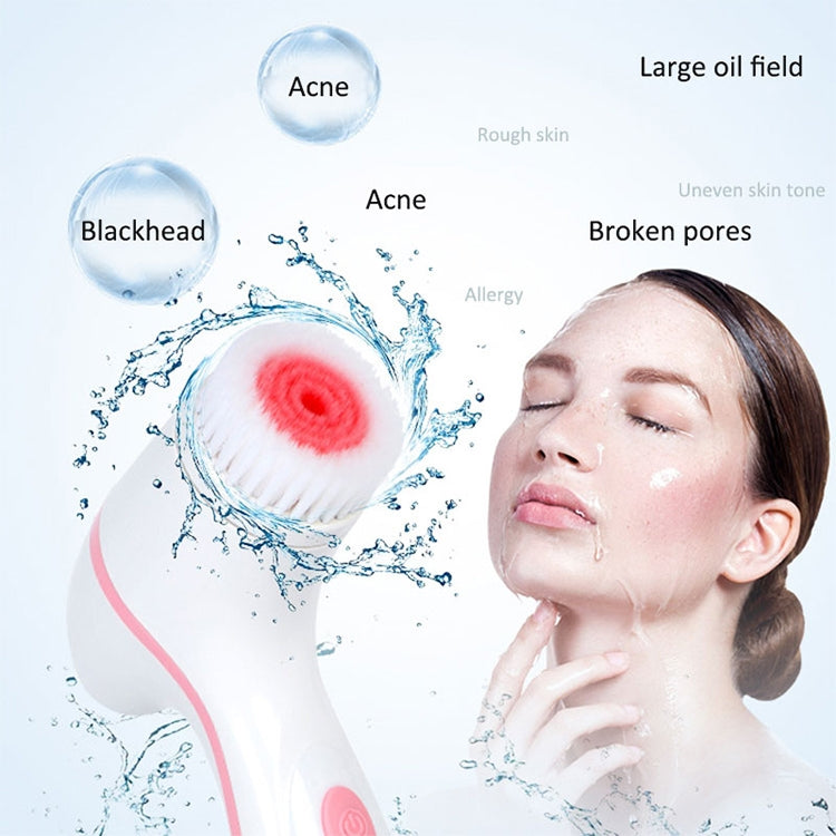 CNaier AE-868 Limpador Facial Elétrico de Silicone com Vibração Ultrassónica a Pilhas, AE-868 (Rosa), AE-868 (Azul)