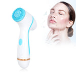 CNaier AE-868 Limpador Facial Elétrico de Silicone com Vibração Ultrassónica a Pilhas, AE-868 (Rosa), AE-868 (Azul)