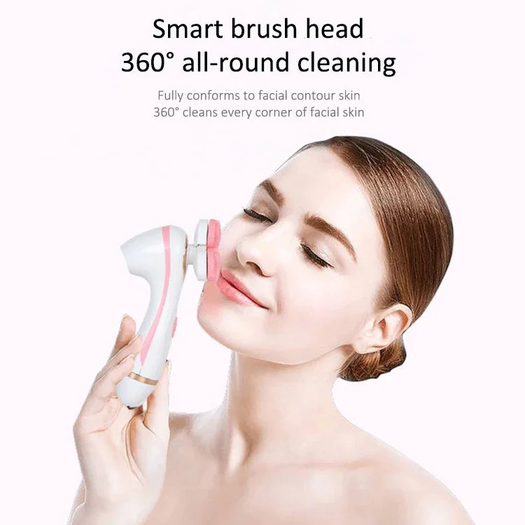 Limpeza Facial Elétrica de Silicone CNaier AE-878 com Carregamento USB, AE-878(Rosa), AE-878(Azul)