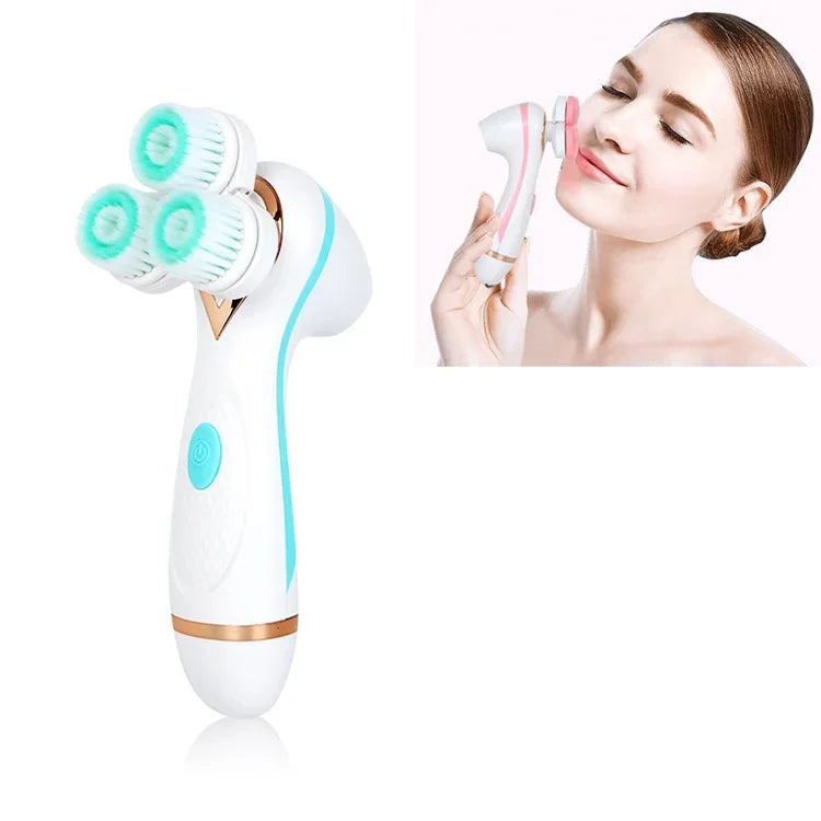 Limpeza Facial Elétrica de Silicone CNaier AE-878 com Carregamento USB, AE-878(Rosa), AE-878(Azul)