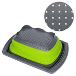 kn003 Cesto Retrátil para Filtro de Água de Frutas e Legumes Doméstico, Verde, Vermelho