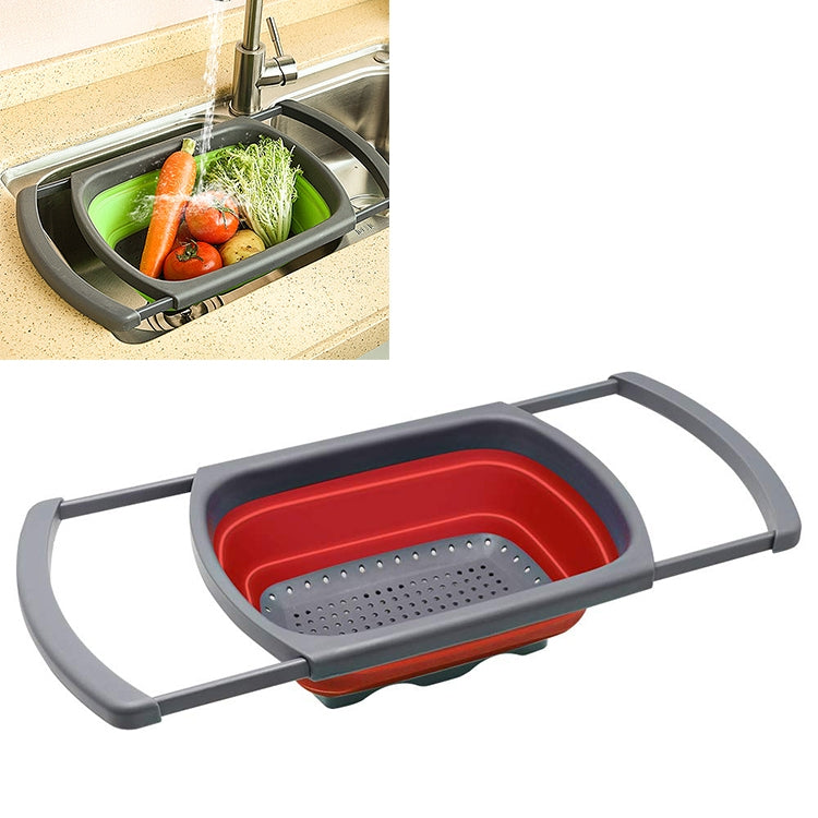 kn003 Cesto Retrátil para Filtro de Água de Frutas e Legumes Doméstico, Verde, Vermelho